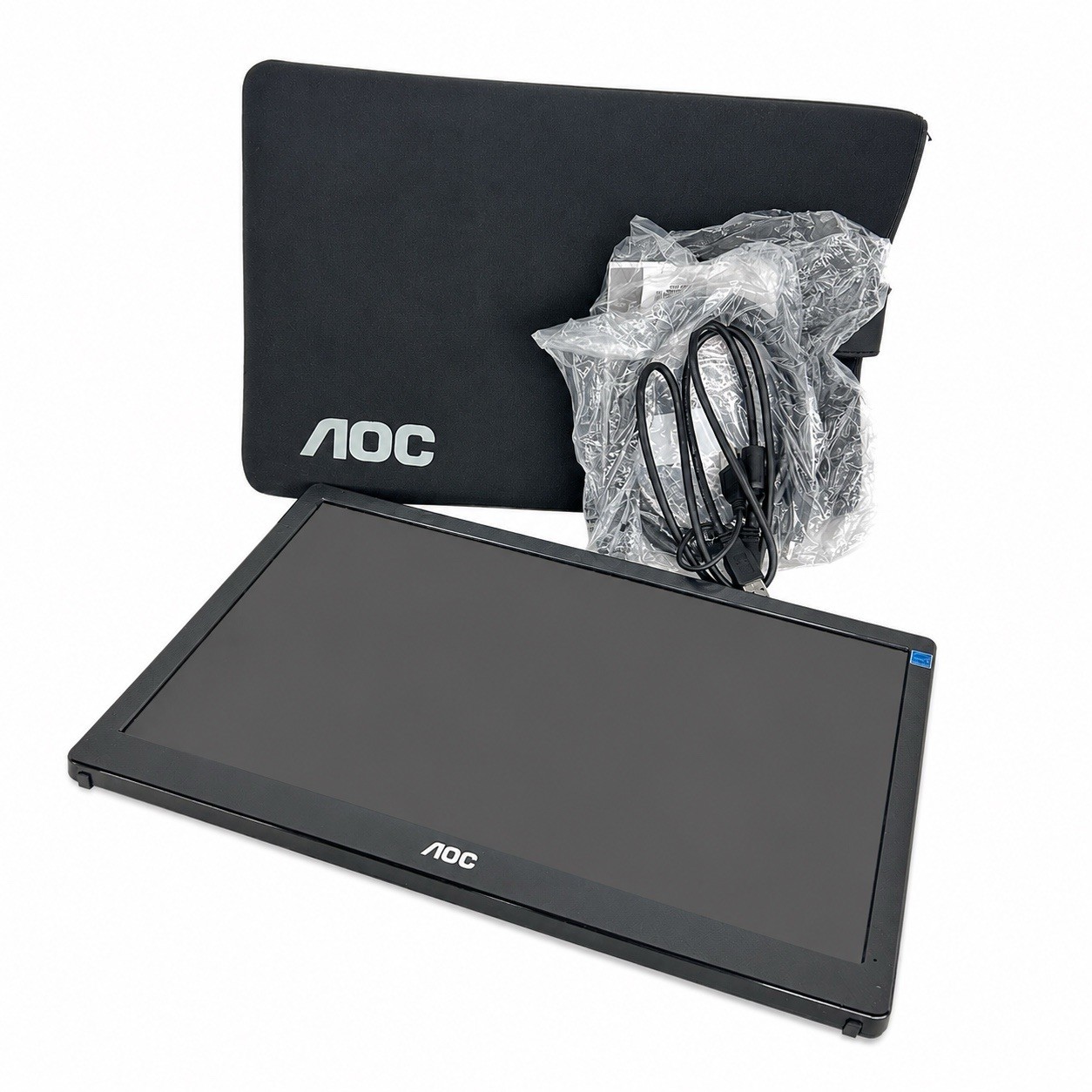 AOC 15.6 Portable Monitor HD 1366x768 USB 3.0 Laptop Display Work From Home 