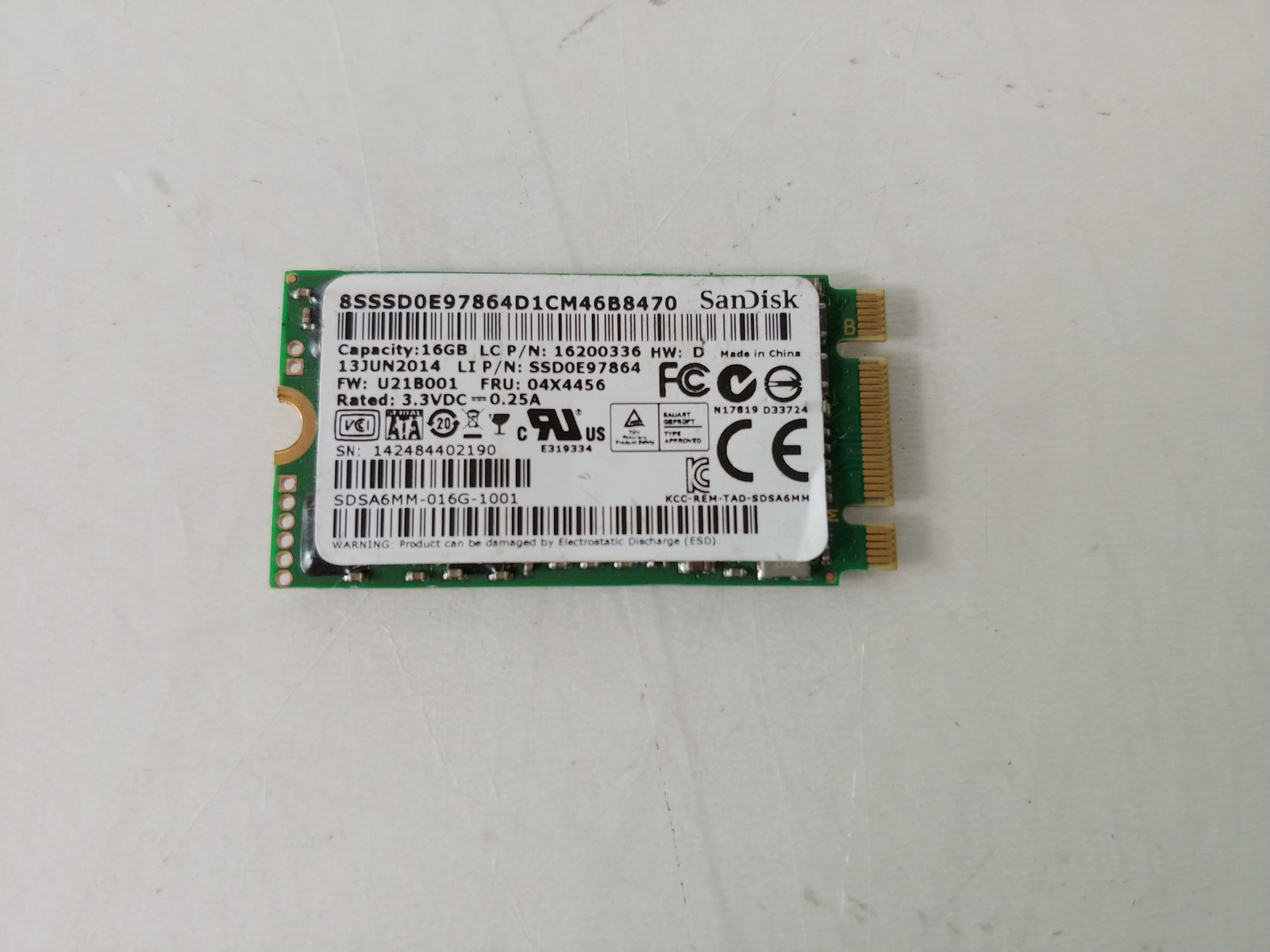SanDisk U110 SDSA6MM-016G-1001 16 GB M.2 2242 42mm Solid State Drive