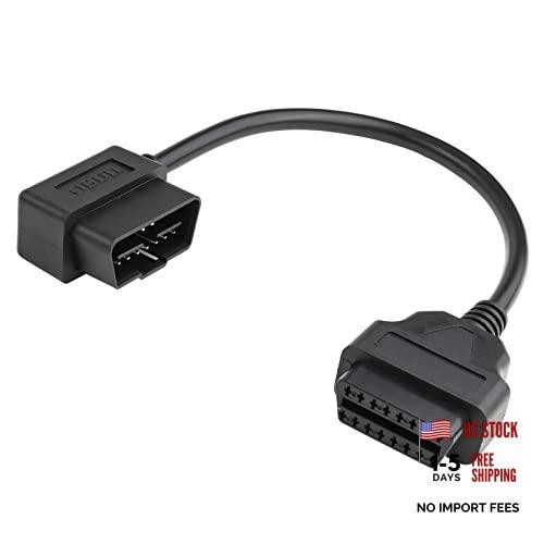 1ft 30cm OBD-II OBD2 Right Angle 16 Pin Auto Car Male to Female Extension