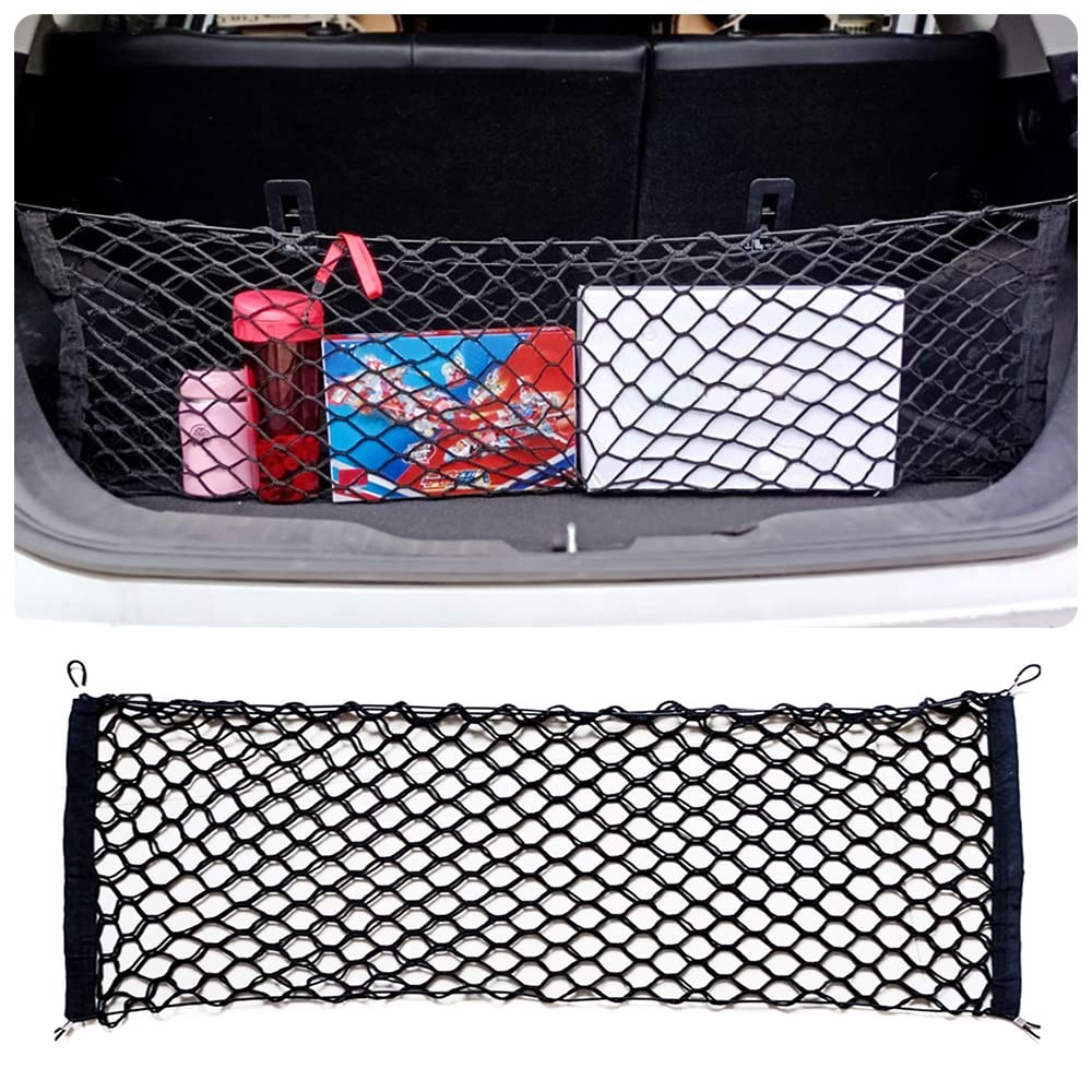 Car Rear Cargo Net Organizer 43.3''x15.74'' Trunk Cargo Storage System