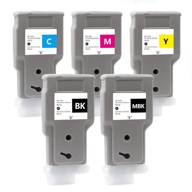 5*300ML Compatible Cartridge With Pigment Ink For Canon TM-200/205/300/305 