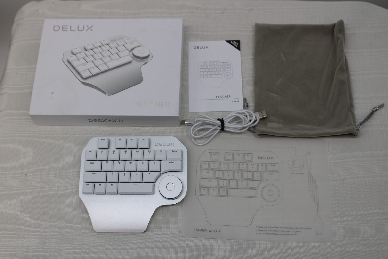 NICE Delux T11 Designer Single Hand Keyboard Surface Dial 