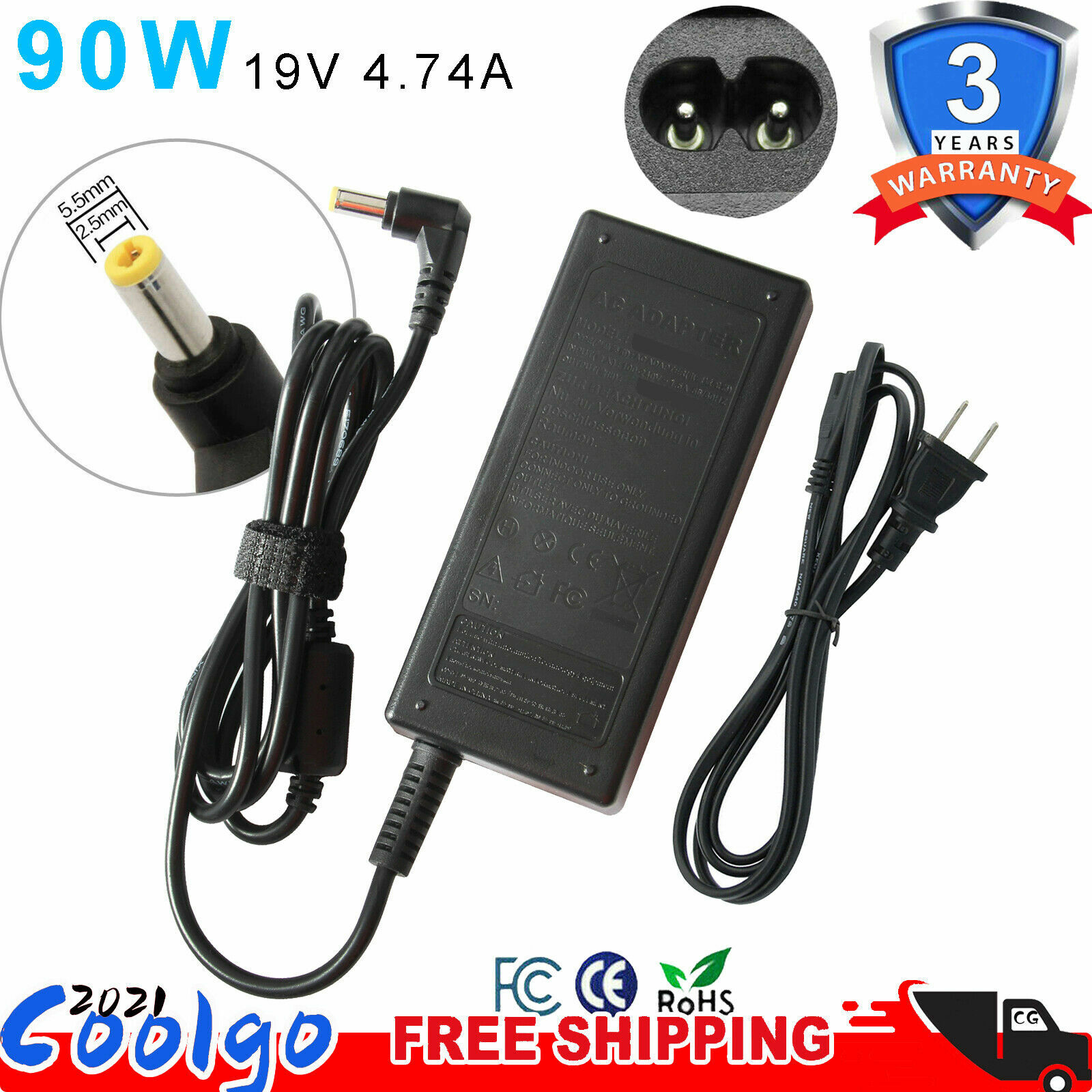 AC Adapter For Westinghouse UW32SC1W UW32S3PW HDTV LED LCD Charger Power Supply