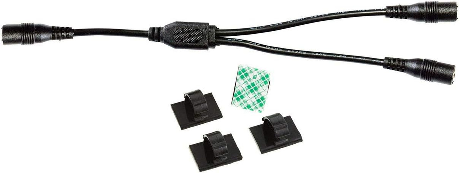 6 inch Power Splitter Cable, Female to Female/Female, 3.5mm x 1.35mm, for LED Un