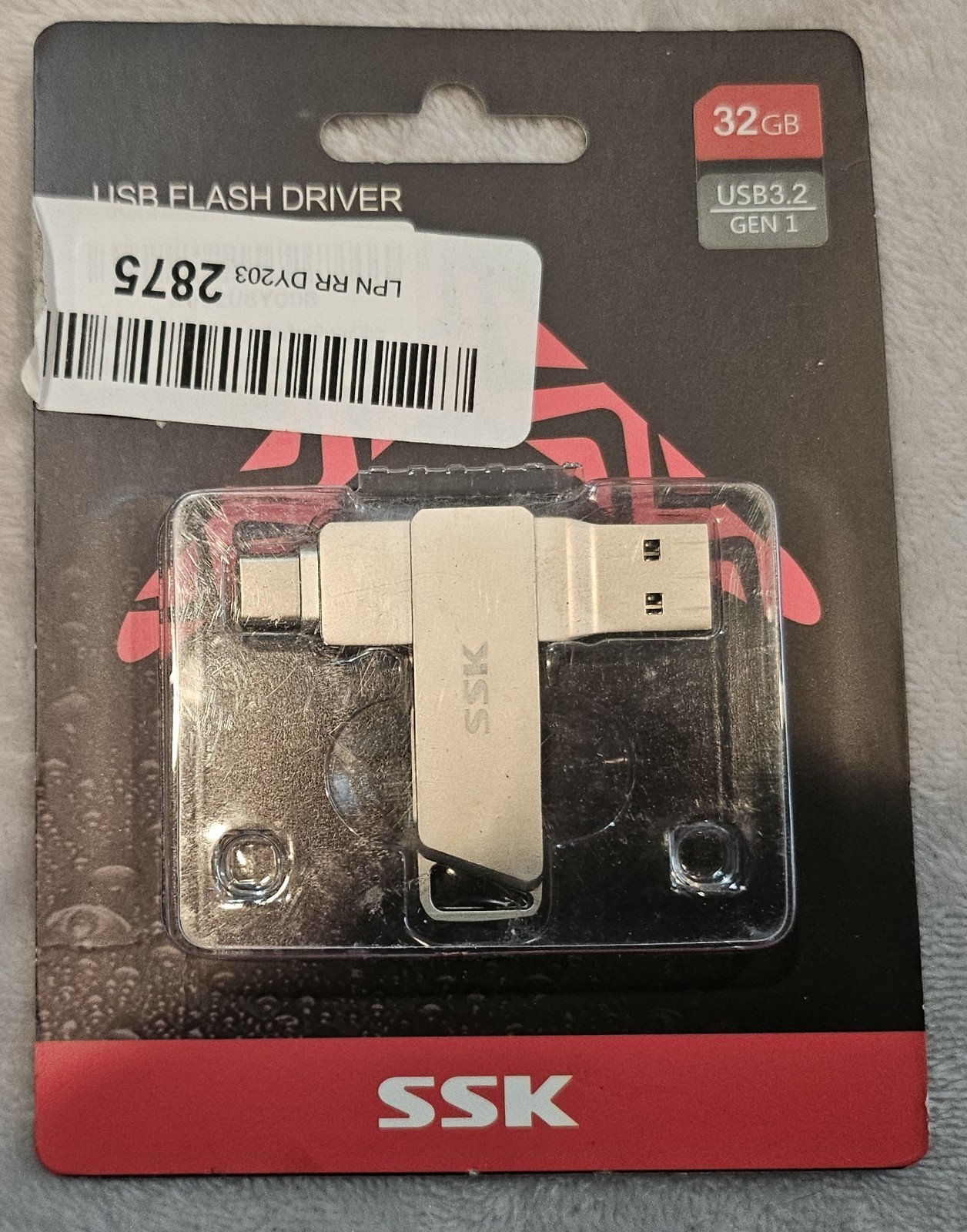 New SSK Metal 32 GB USB Flash DriverUSB 3.2 C