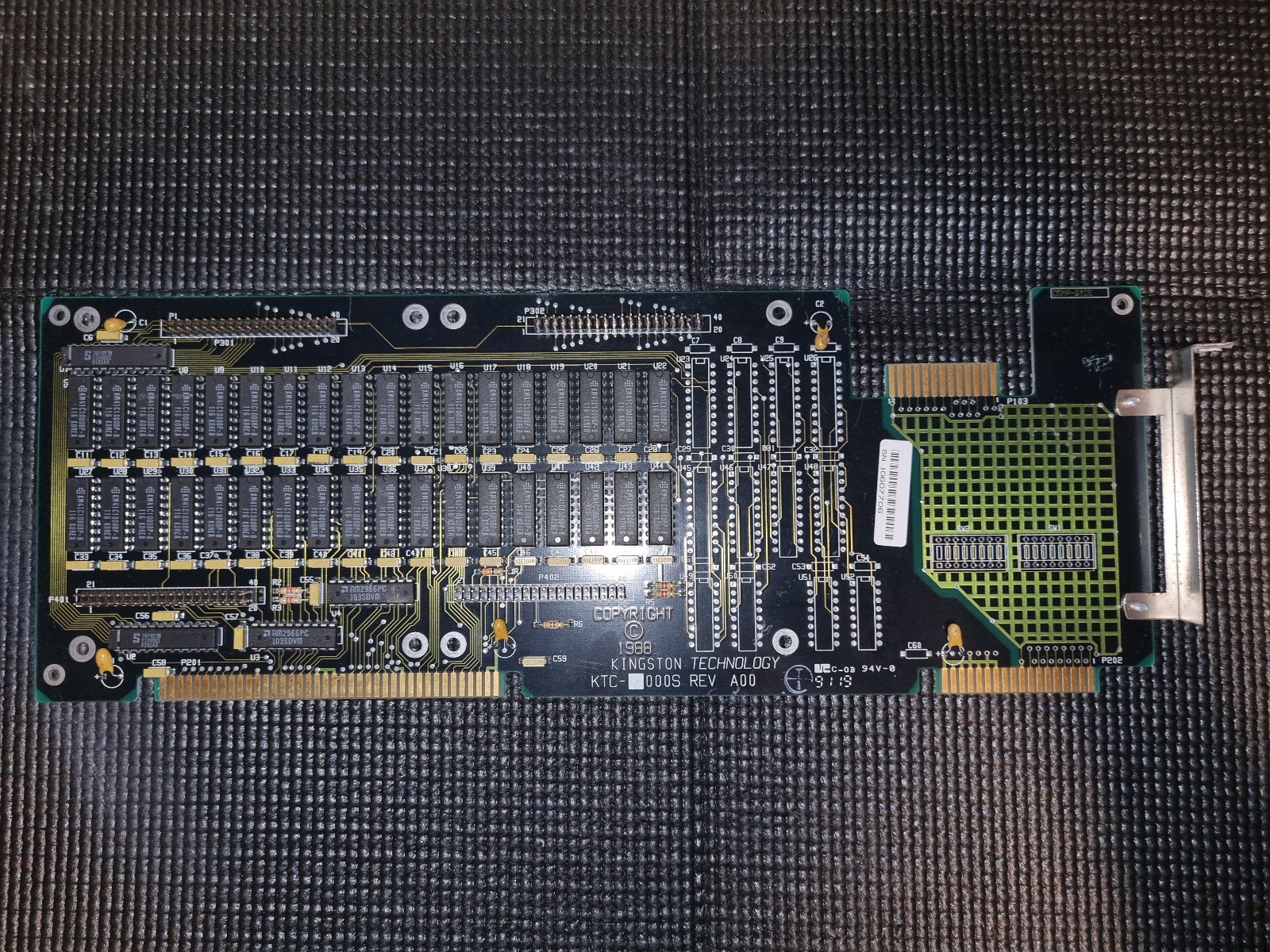 Kingston KTC-000S 16-Bit ISA DRAM Memory Expansion Card Vintage PC