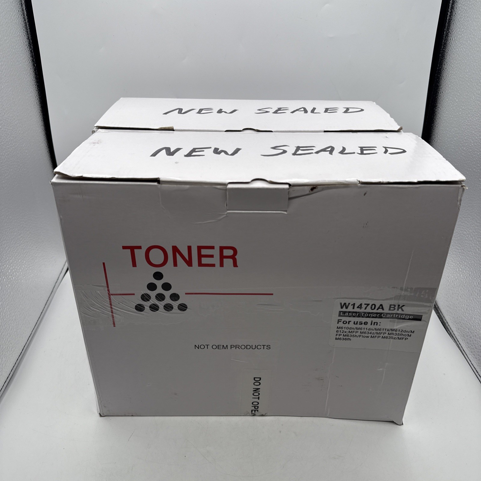 2 NOT OEM W147A / W1470A Black Toner Cartridge For LaserJet M610dn M611x M636fh
