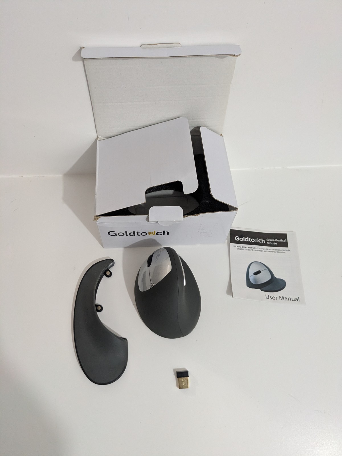 Goldtouch Semi-Vertical Mouse, Left-Handed Medium Wireless, KOV-GSV-LMW (D631)