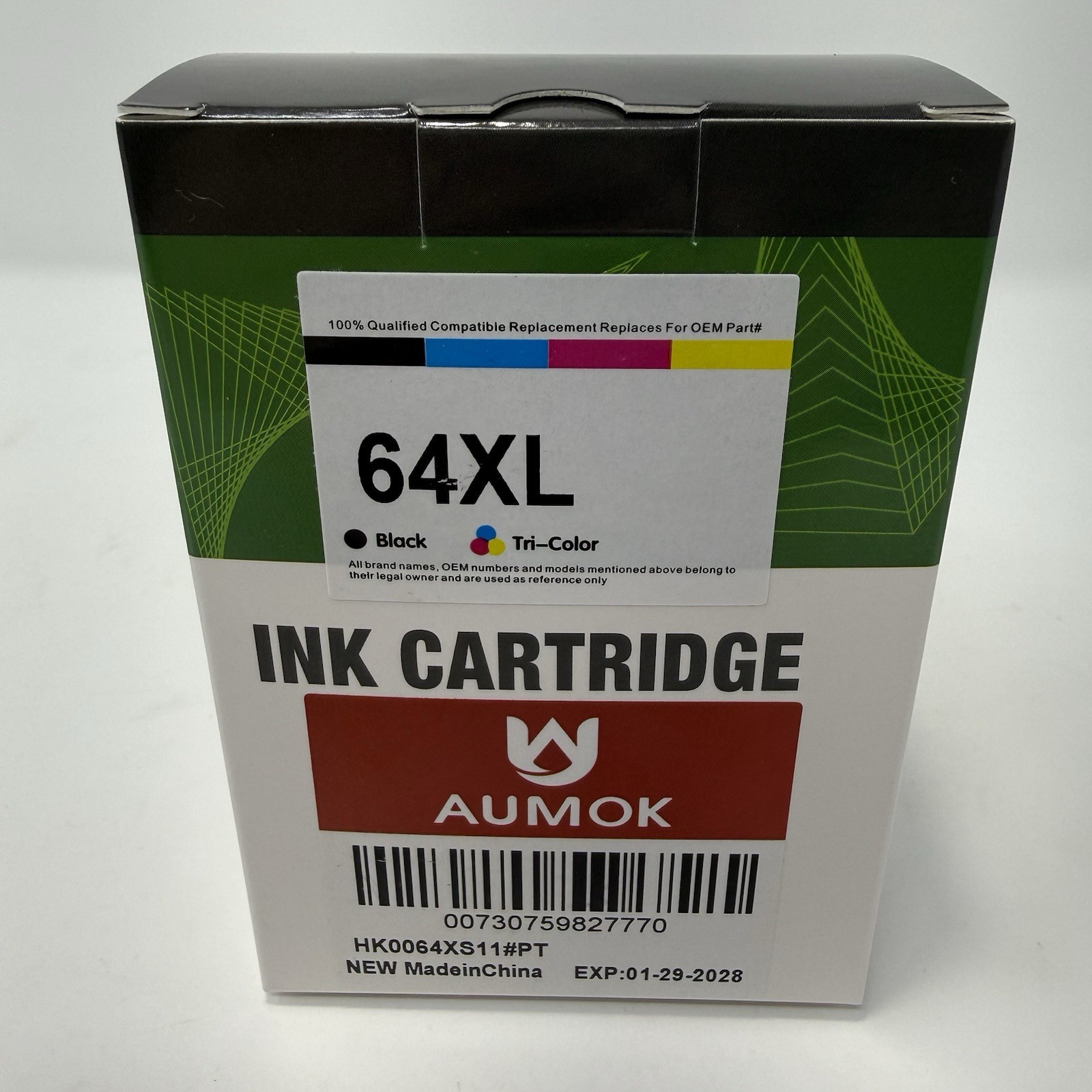 Aumok 64XL Ink Cartridge Compatible Replacement For HP 64, Black & Tri-Color NEW