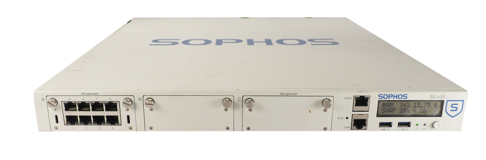 SOPHOS SG 430 Rev.1 10GB-Firewall Security Appliance with 1 module