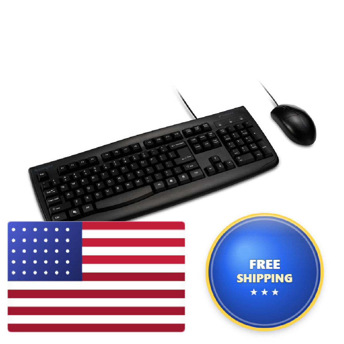 Kensington Pro Fit Washable Wired Desktop Set K70316Us
