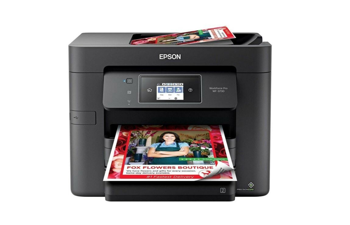 New Epson WorkForce Pro WF-3730 Wireless All-in-One Color Inkjet Printer 