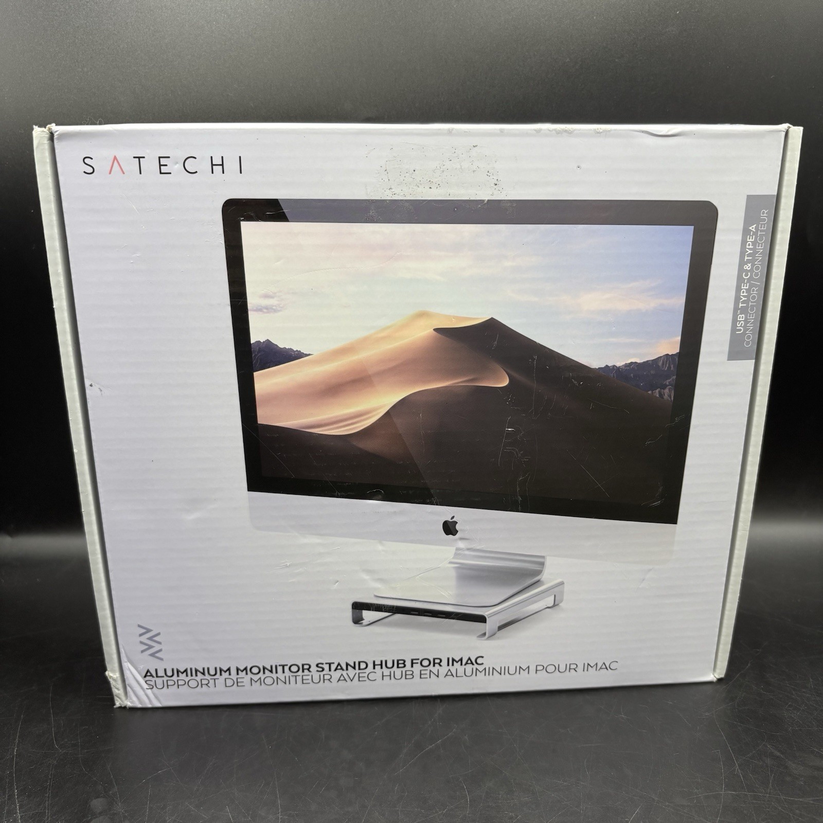 New Satechi Aluminum Monitor Stand Hub for iMac Silver ST-AMSHG