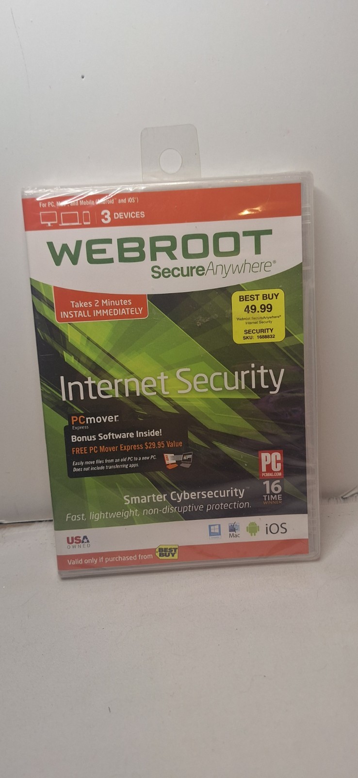 Webroot SecureAnywhere Internet Security 3-Device | NEW Sealed | 2023+ Key Code