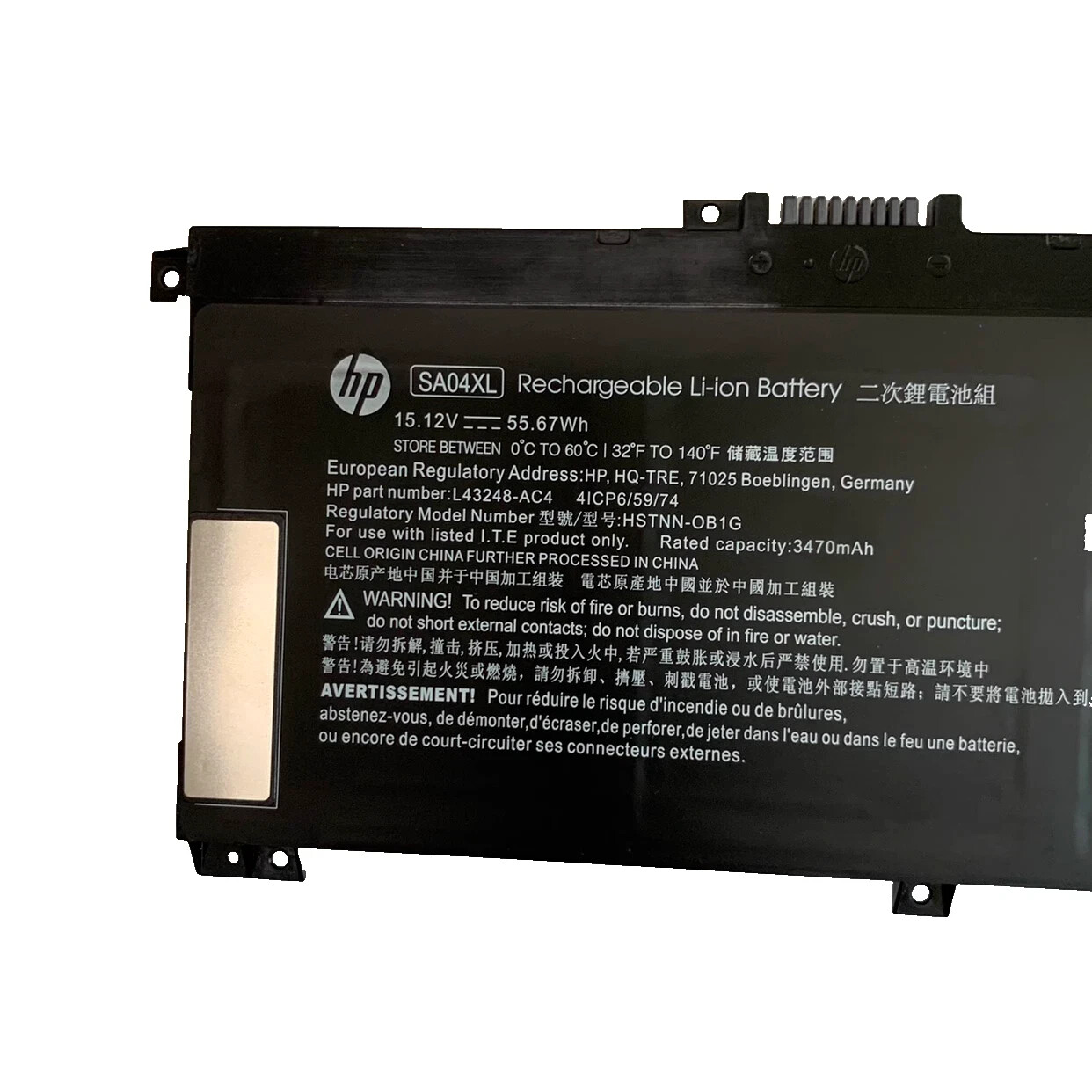 Original 55.67Wh SA04XL Battery For HP ENVY 17-CG Series L43248-541 HSTNN-UB7U