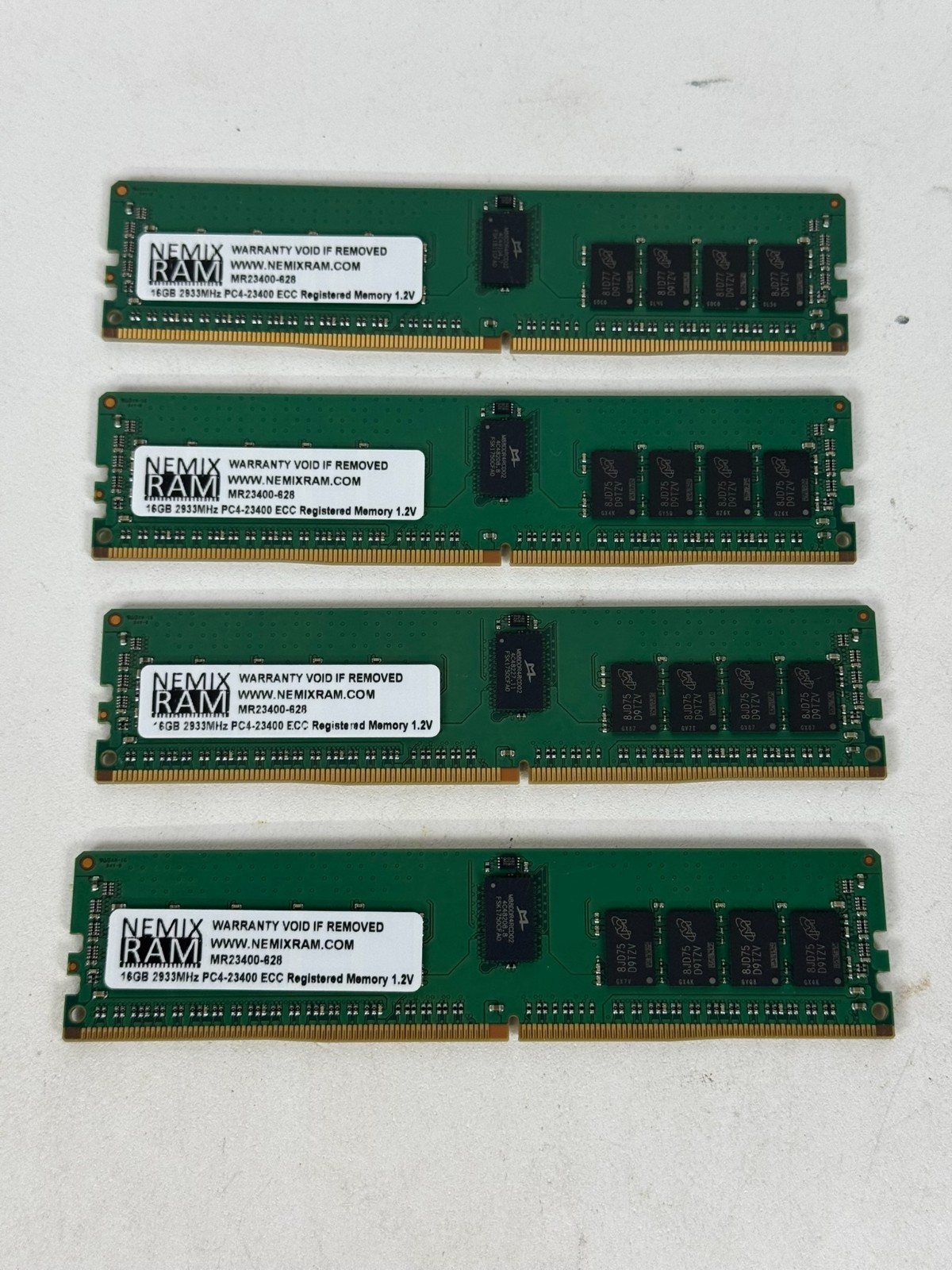 Nemix RAM 16GB PC4-23400 DDR4-2933MHz Single Rank ECC Memory - 4 PACK