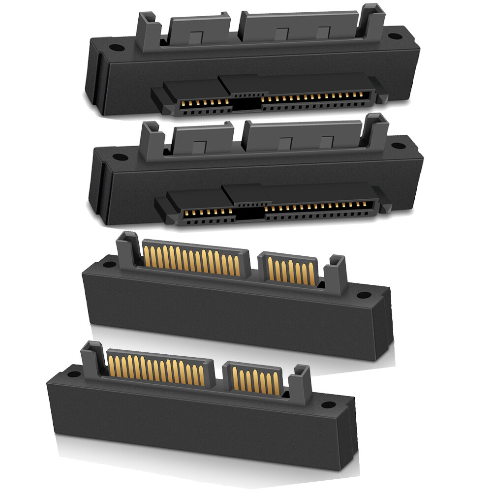 4pcs SFF-8482 SAS To SATA 22 Pin Angle 90 Degree Hard Disk Adapter NEW