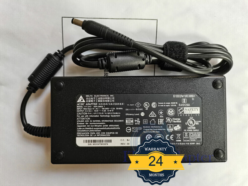 Genuine Delta 19.5V11.8A ADP-230EB T for System76 Oryx Pro Oryp3 230W AC Adapter