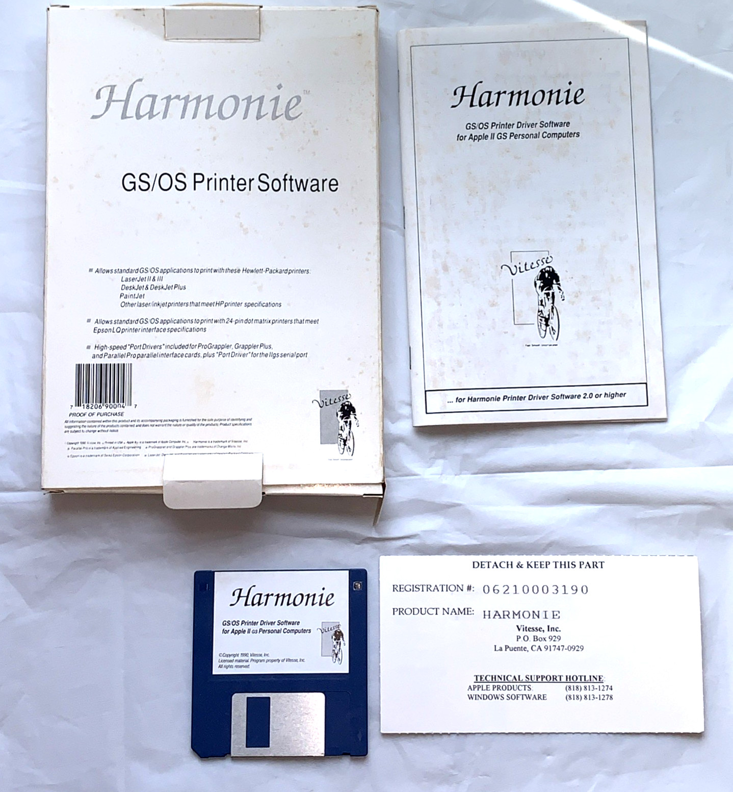 Harmonie: GS/OS Printer Software for Apple II GS; 1990; Boxed