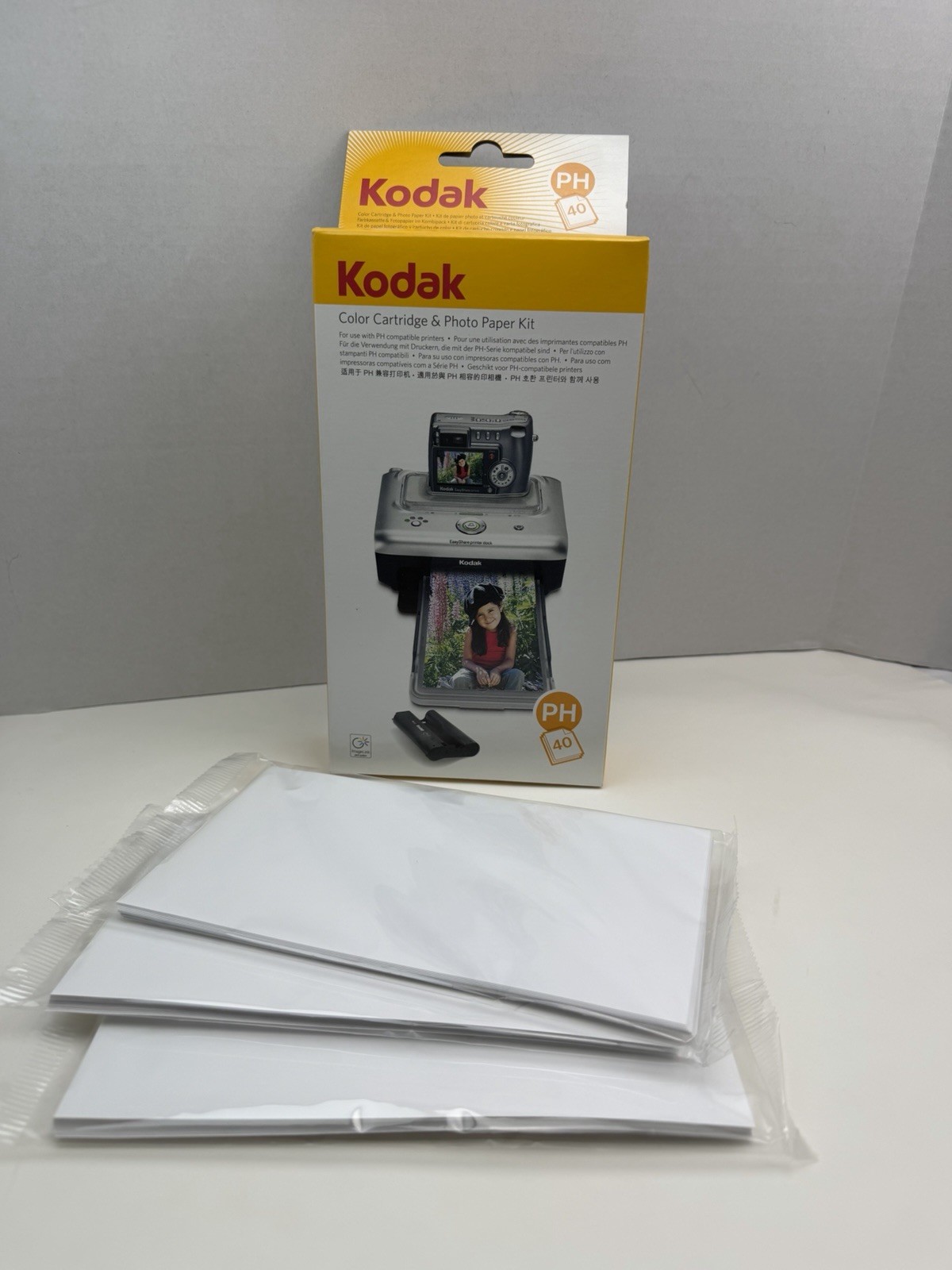 Kodak EasyShare PH-40 Color Cartridge & Photo paper Kit & 60 Photo Sheets New
