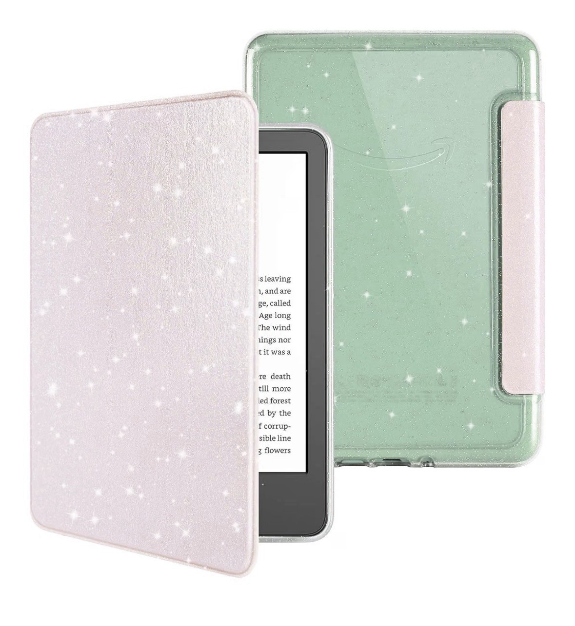 Glitter Case for 6" Kindle Basic 11th Gen 2024/2022,Glitter Pink