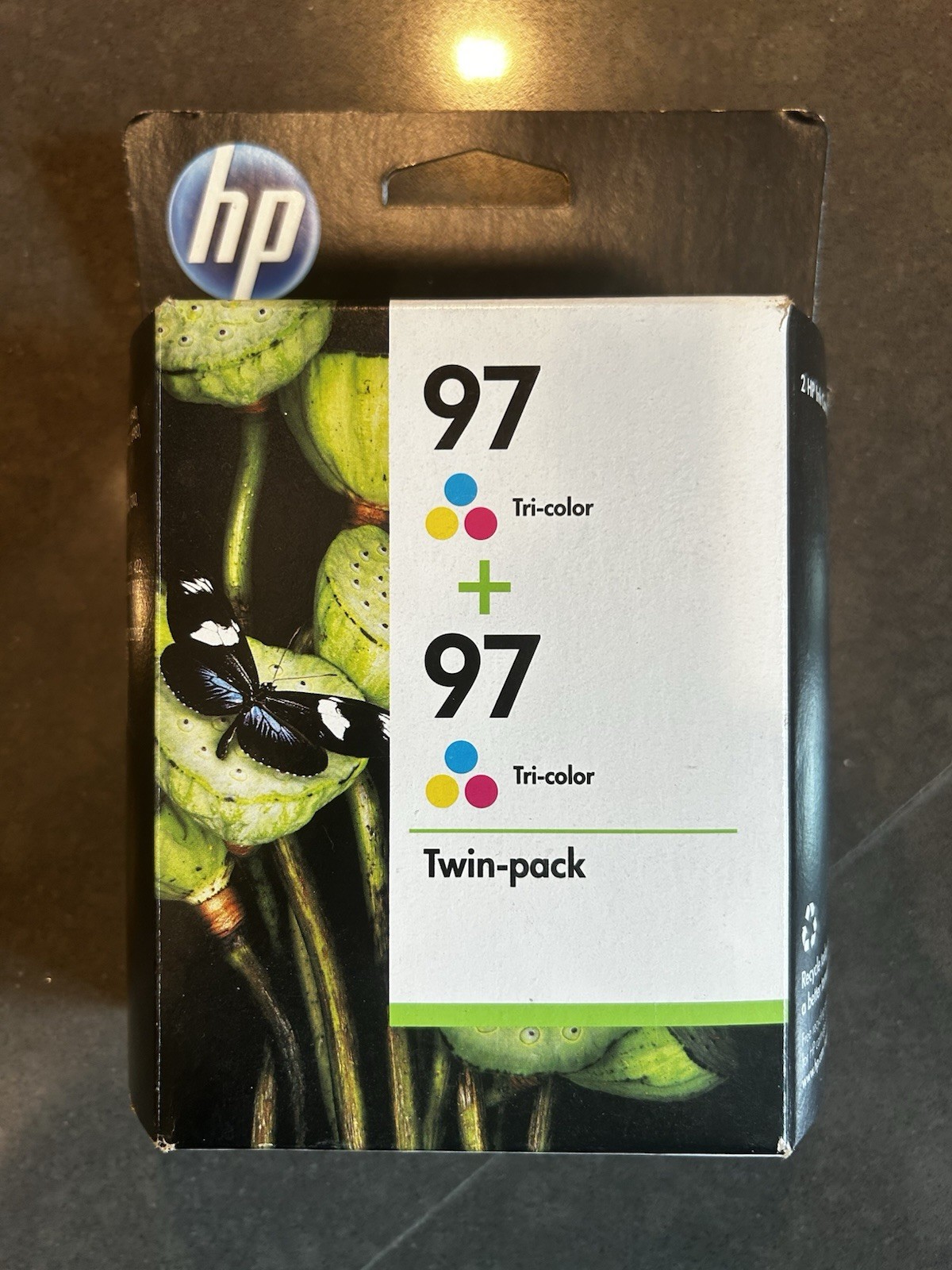 NIB Genuine HP 97 + 97 Tri-Color Ink Cartridge OEM Twin Pack