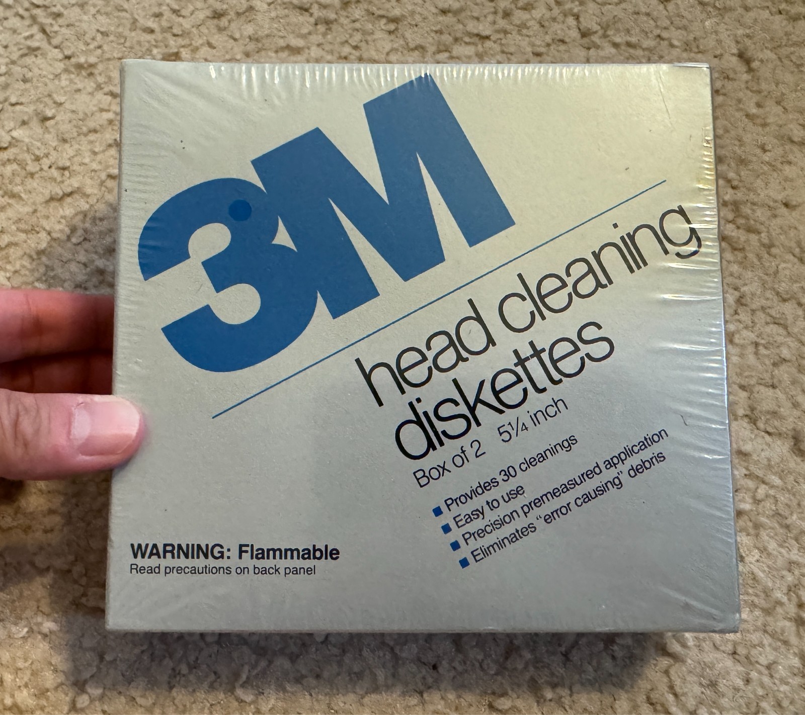 3M 5¼" Head Cleaning Diskettes 2-Pack NOS Vintage Sealed