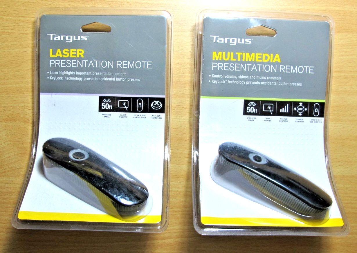 Targus Laser Presentation Remote with Key Lock Technology  50 ft Range AMP13US