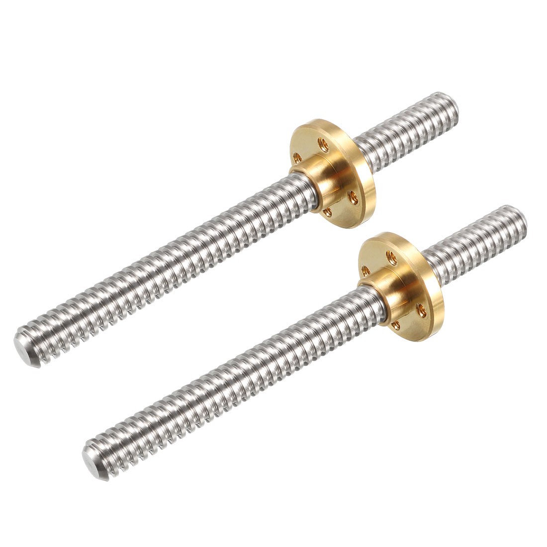 2PCS 100mm T8 Pitch 2mm Screw Rod with Copper Nut for 3D Printer