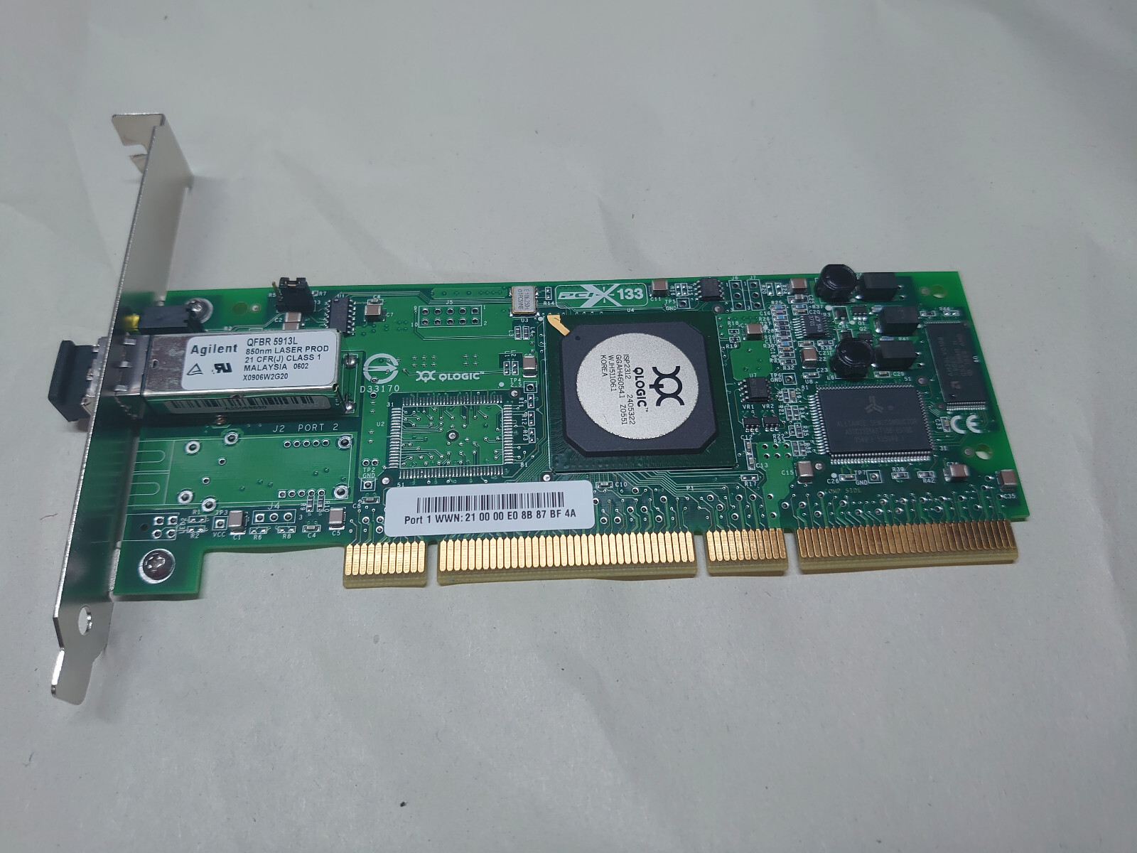 Qlogic D33170 Single Port Fibre Channel, Network Adapter PCI-X, FC5010409-09M