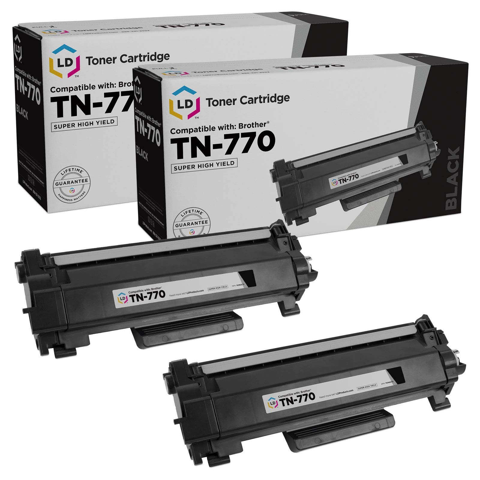 LD Products Compatible Toner Cartridge Replacement Brother TN760  Black 3 Pack