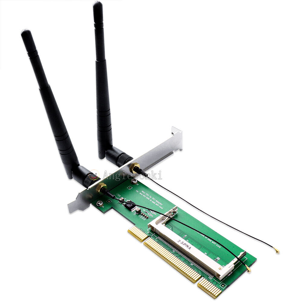 MINI PCI TO PCI Wireless Card Desktop Adapter For AR9220 AR9223 AR9160 BCM4322 