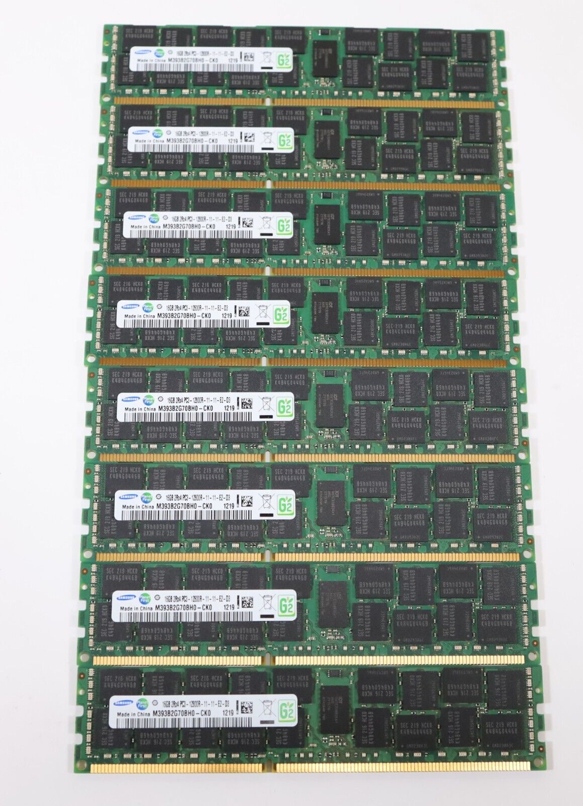 LOT 8x 16GB (128GB) Samsung M393B2G70BH0-CK0 PC3-12800R Server Memory