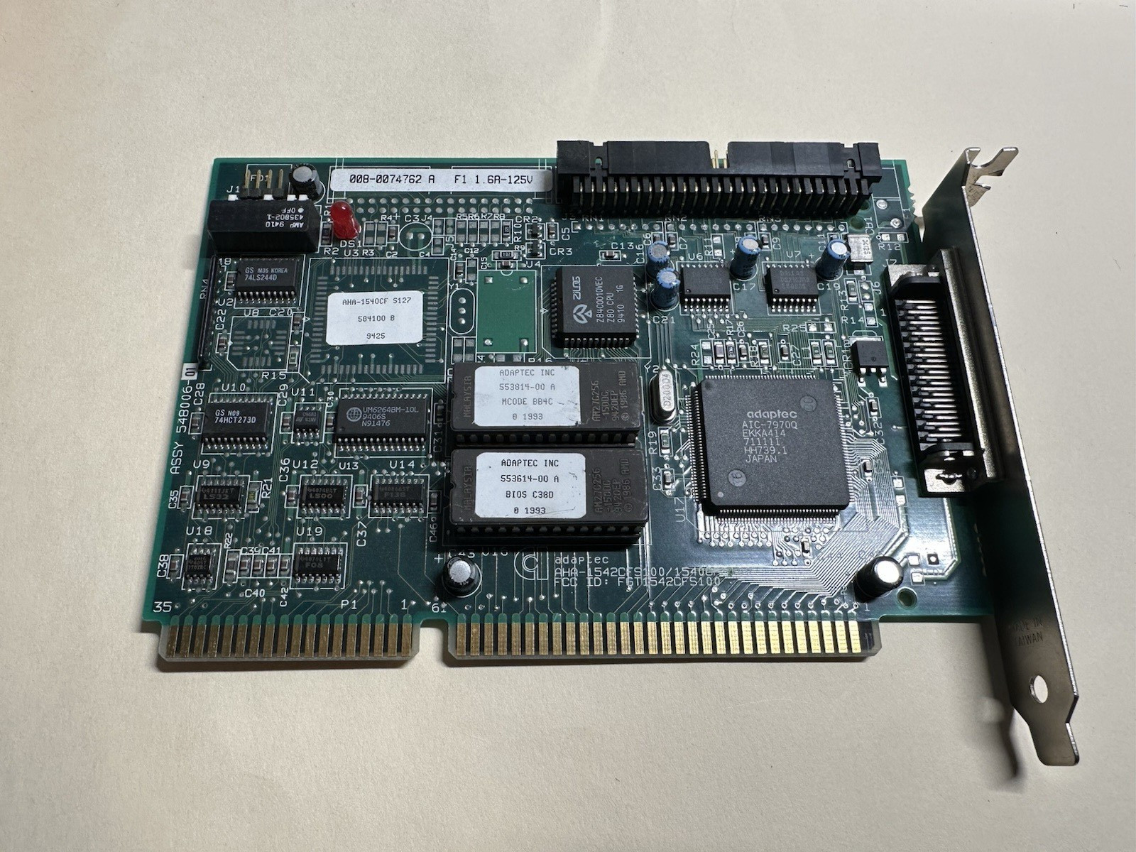 VINTAGE ADAPTEC AHA-1542CFS100 / 1540CFS100 ISA SCSI CONTROLLER - VERY RARE