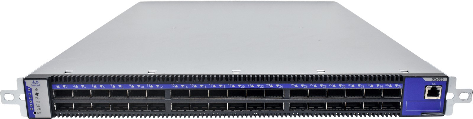 Mellanox MSX6025F-1SFS 36-Port QSFP 56G FDR IB Switch +Rack Ears no PSUs no FAN