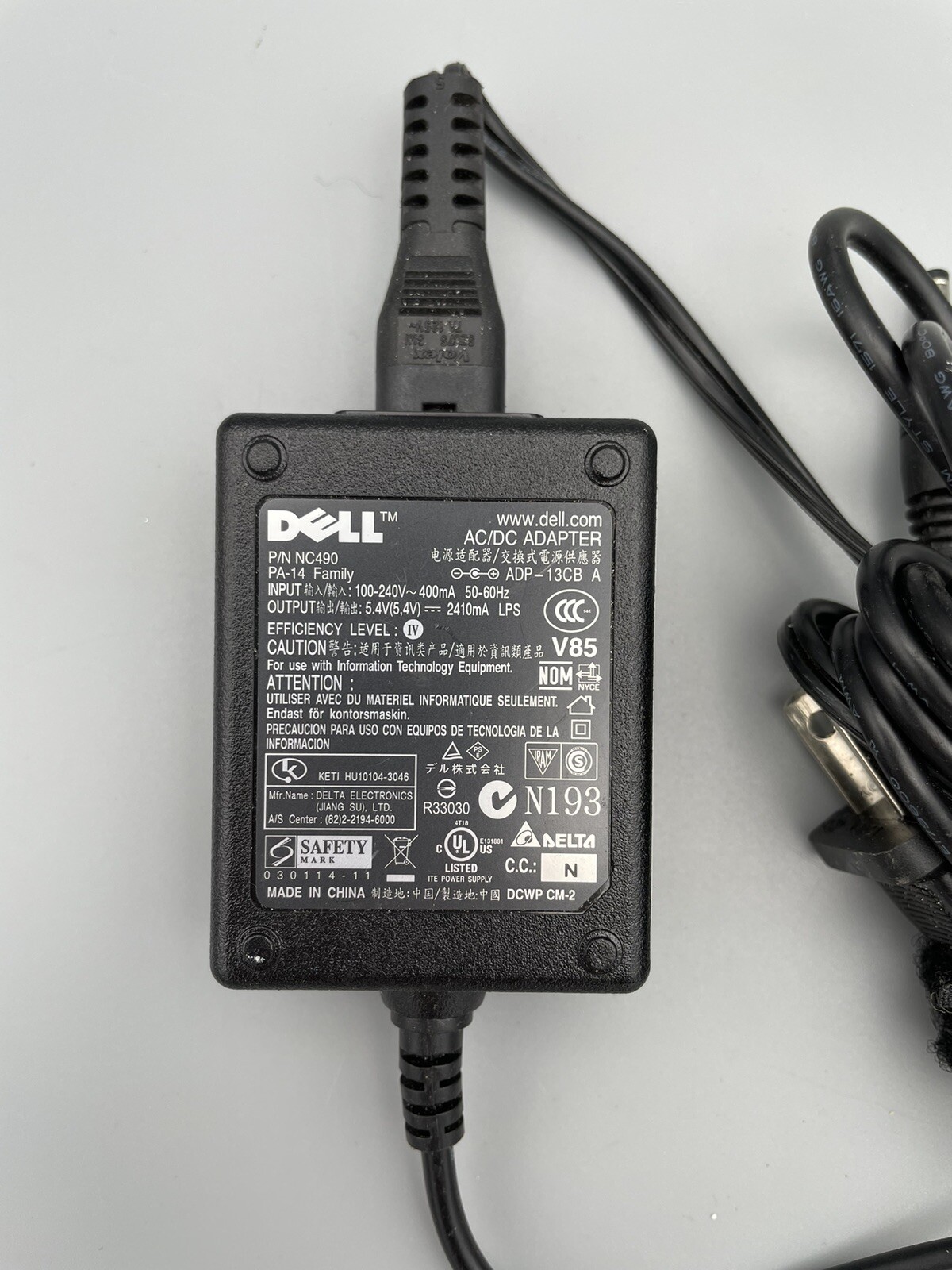 Genuine Dell AC/DC Adapter NC490