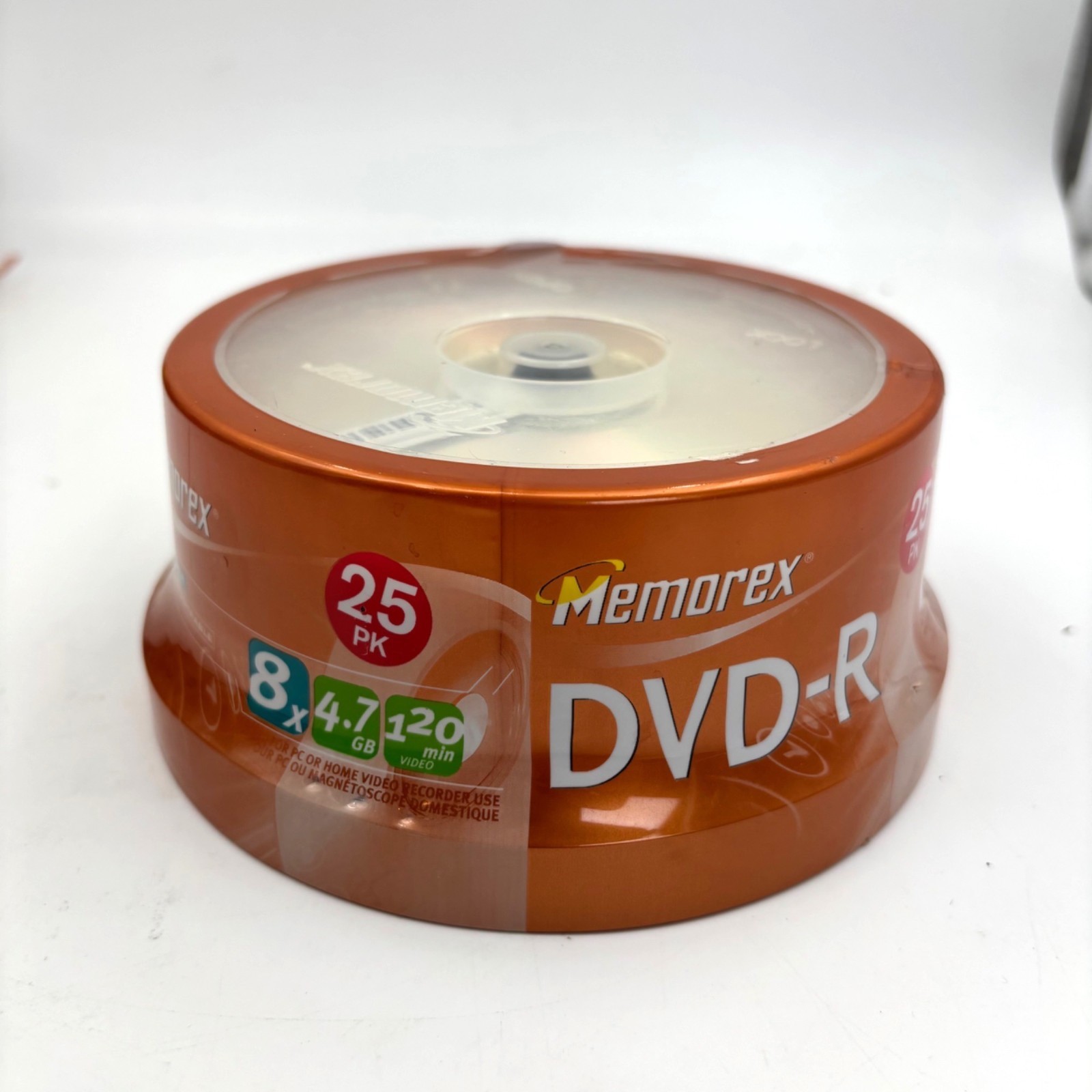 Memorex 25-Pack 4.7GB 8X DVD-R Discs For Recording & Data Storage | Brand New