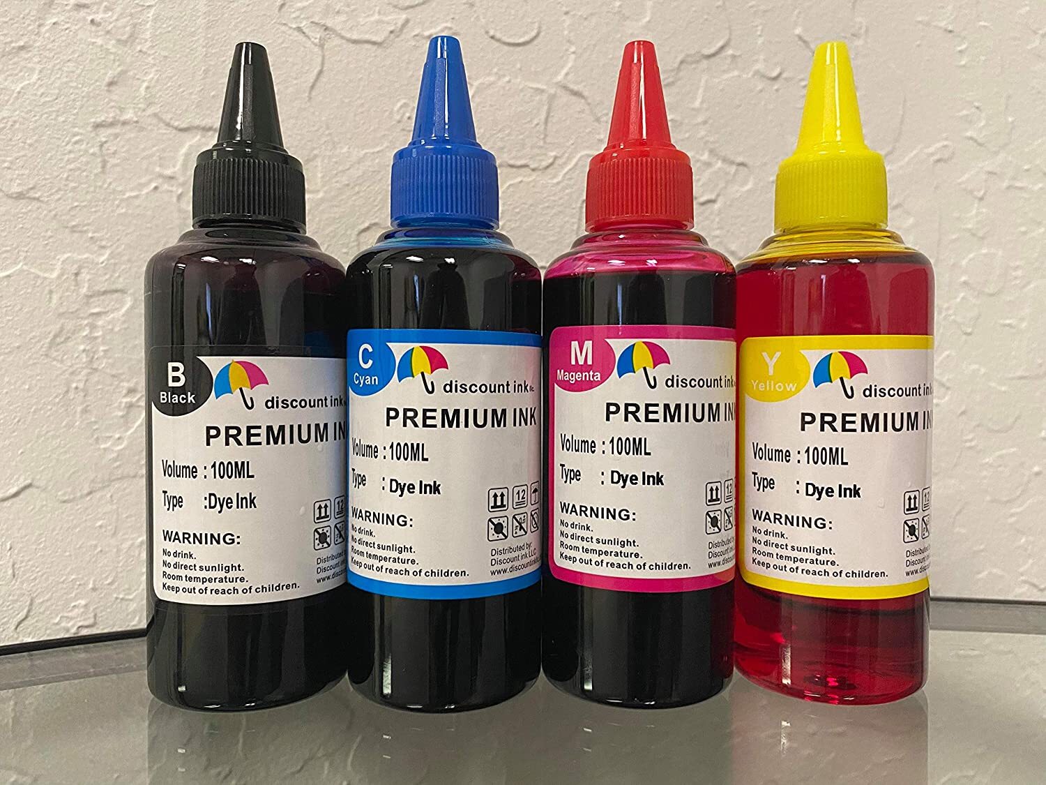 4x100ml Bulk Refill Ink for HP Epson Canon Brother inkjet printer Refillable CIS