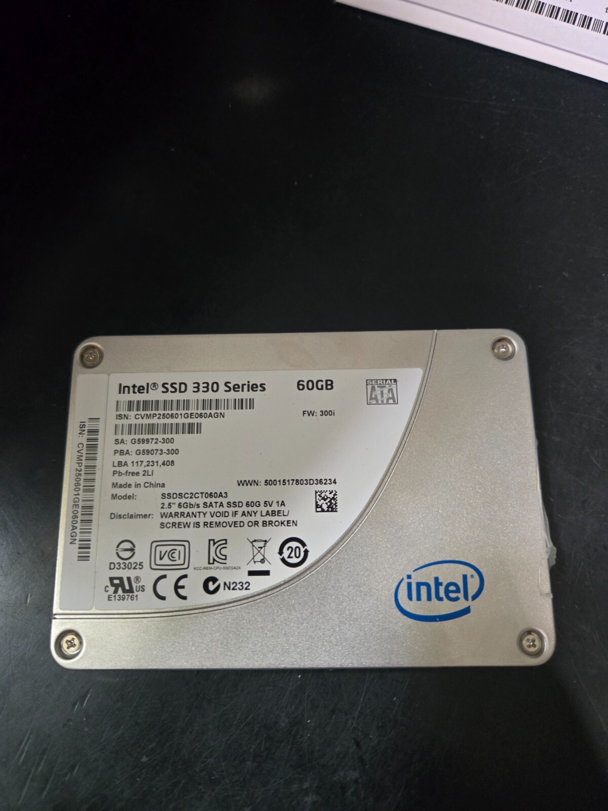 Intel SSD 330 Series 60GB