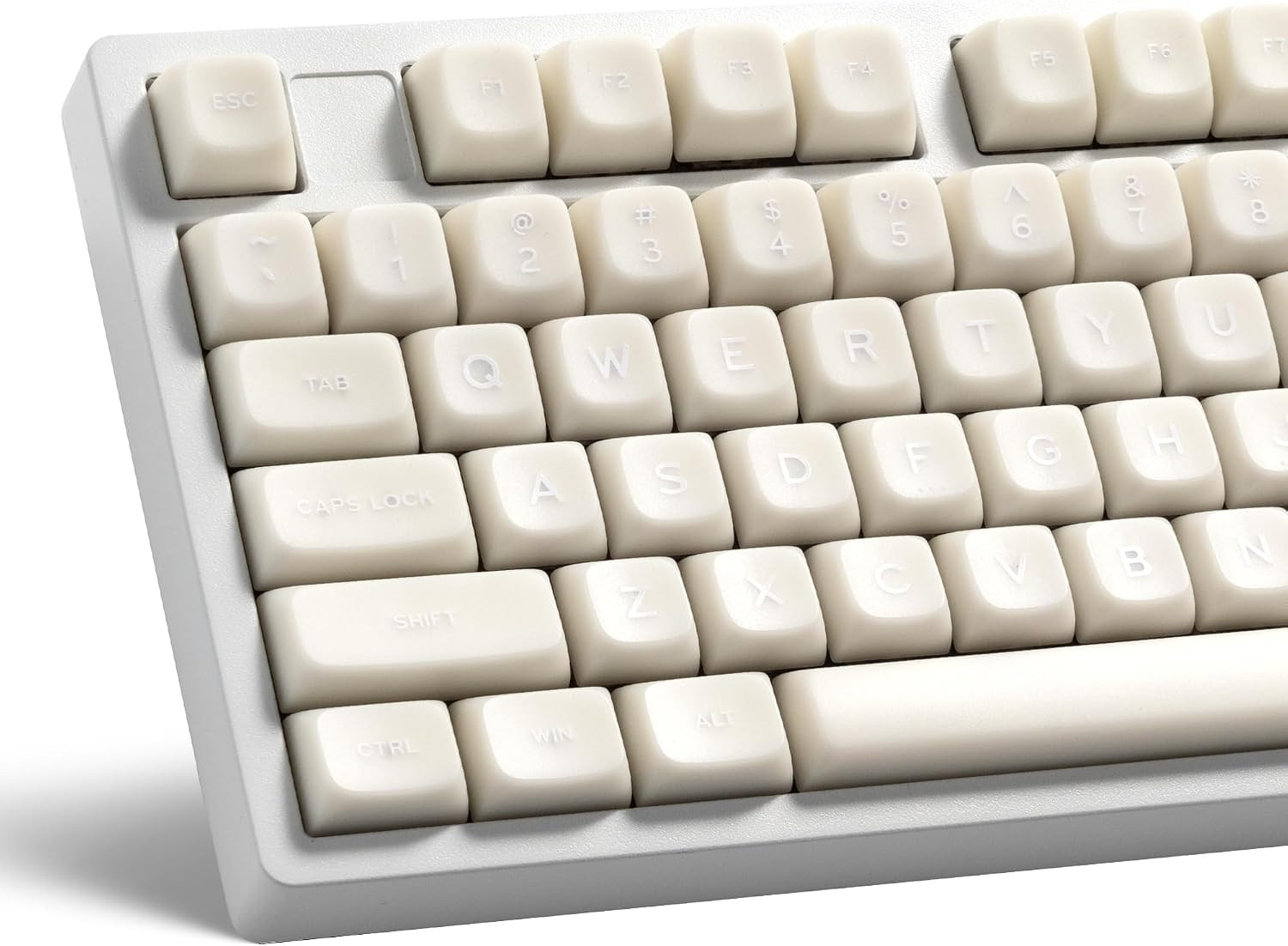 XVX White Jade Keycaps, Double Shot PBT Keyboard Key caps 132 Keys MDA Profile K