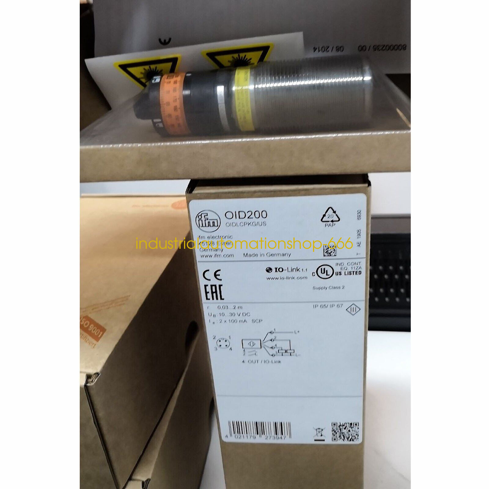 1PCS New IFM OID200 Laser Ranging Sensor Via DHL or FedEX