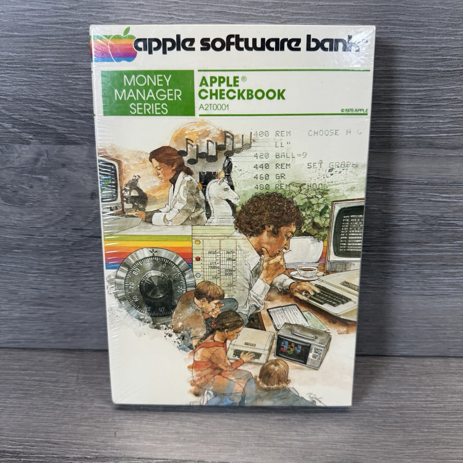 Apple Checkbook Cassette Software NOS Factory Sealed Shrink Wrap Vintage A2T0001