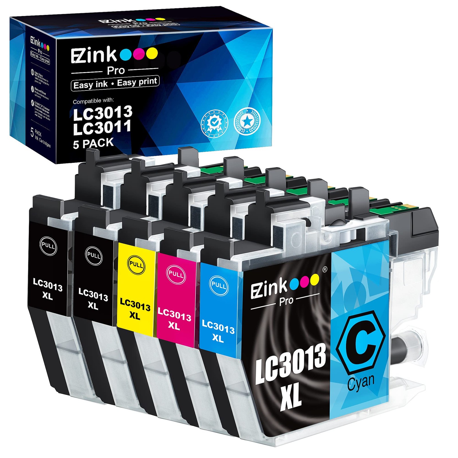 E-Z Ink Pro Compatible for Brother LC3013 LC3013XL-5P, LC3013XL-5P