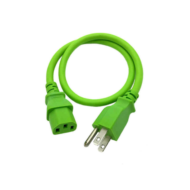 2ft Green AC Cable for VIZIO TV E320VL E321VL E322VL E370VL E370VP E390°VL