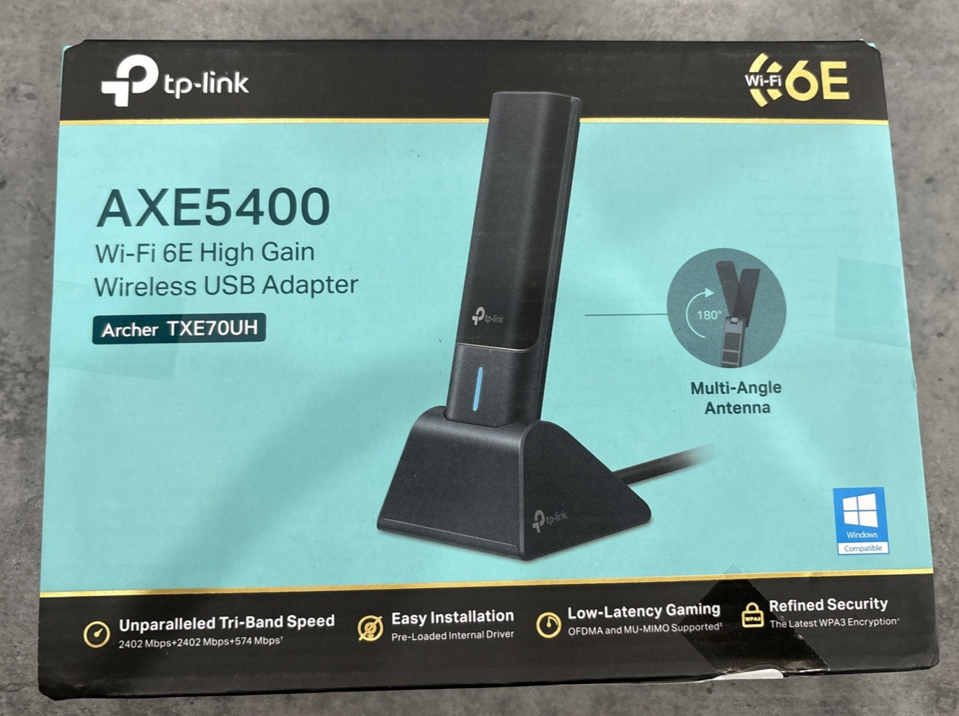 TP-Link Archer TXE70UH AXE5400 Wi-Fi 6E High Gain Wireless USB Adapter