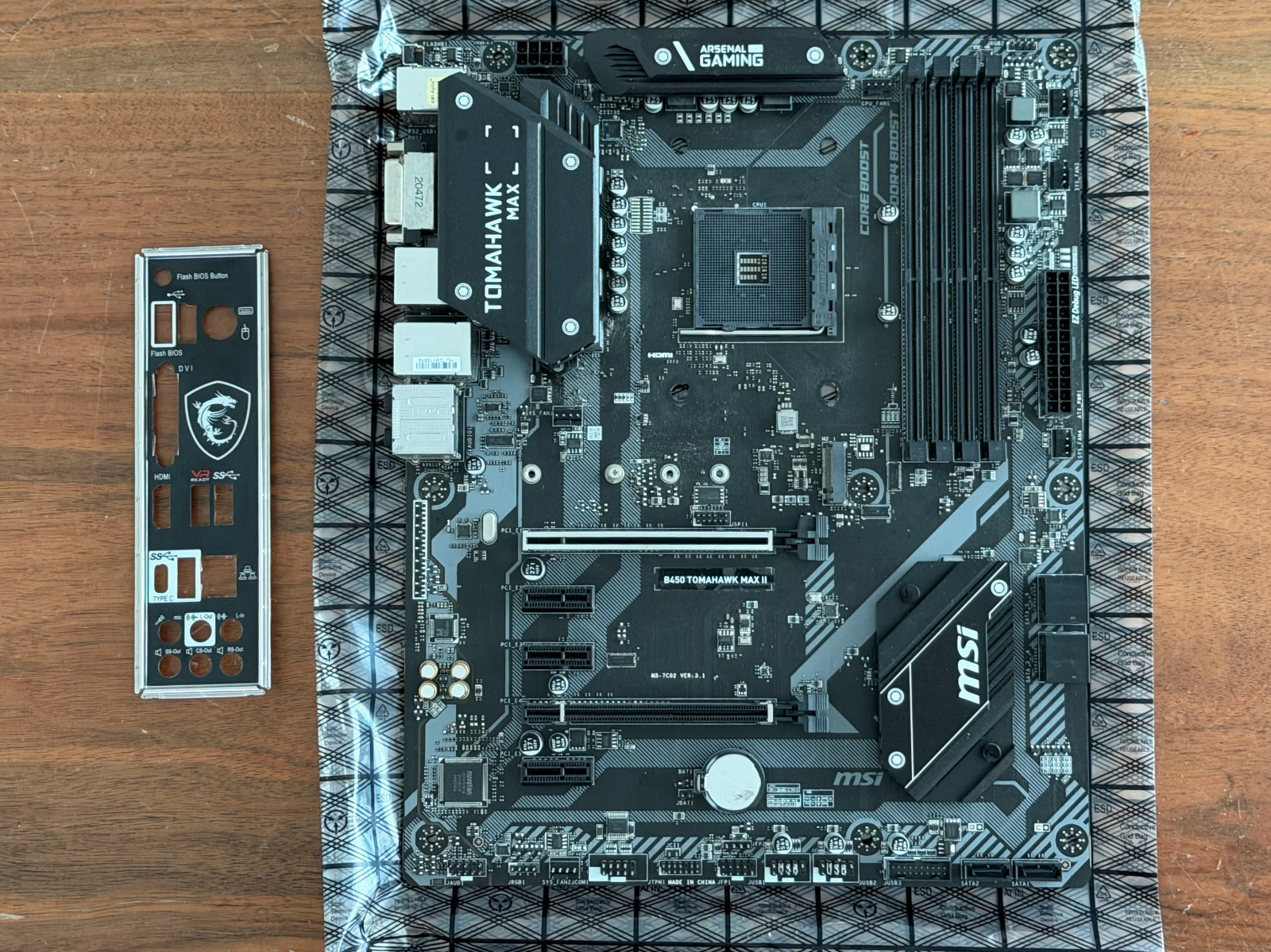 MSI B450 TOMAHAWK MAX II AMD AM4 ATX Motherboard DDR4 Ryzen Tested w/ I/O Shield