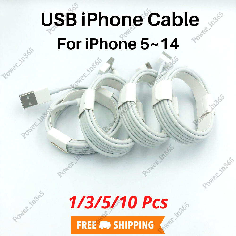3/6FT USB Charger Cable Lot For iPhone 6 7 8 Plus X XR XS 11 12 13 14 Data Cord
