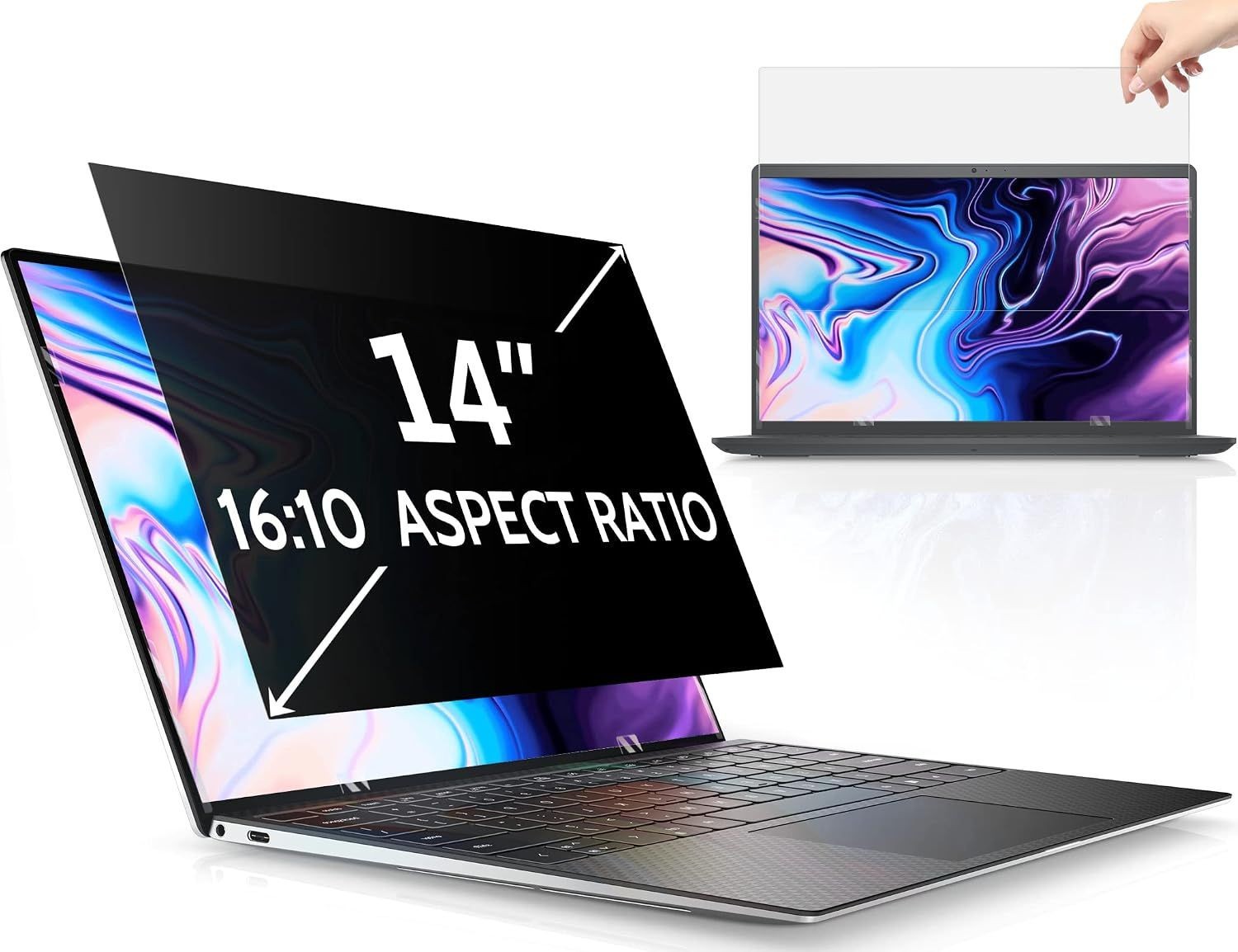 14 Inch 16:10 Laptop Privacy Screen for Computer Monitor Display Protection