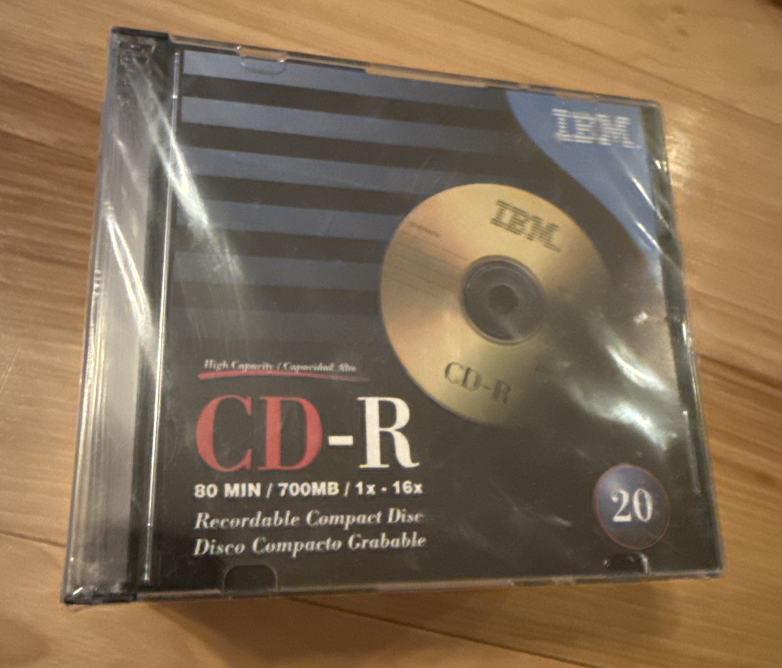 IBM CD-R, 20 Pack 16x 80min/700MB 1x-16x Compatible Recordable Disc New Unsealed