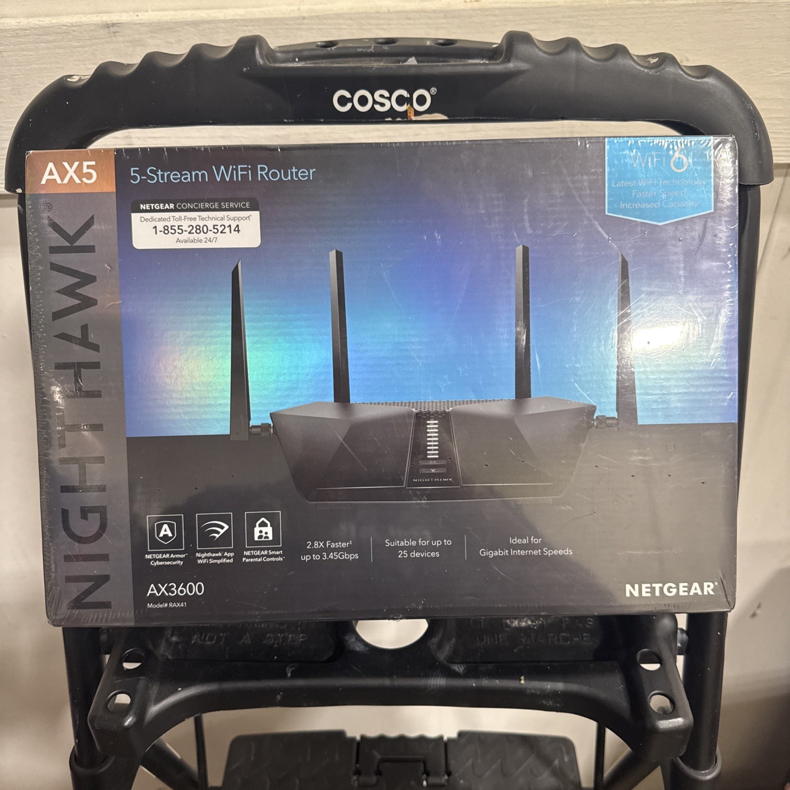 NETGEAR Nighthawk RAX41 AX3600 WiFi 6 Router Dual Band 5-Stream 3.45Gbps